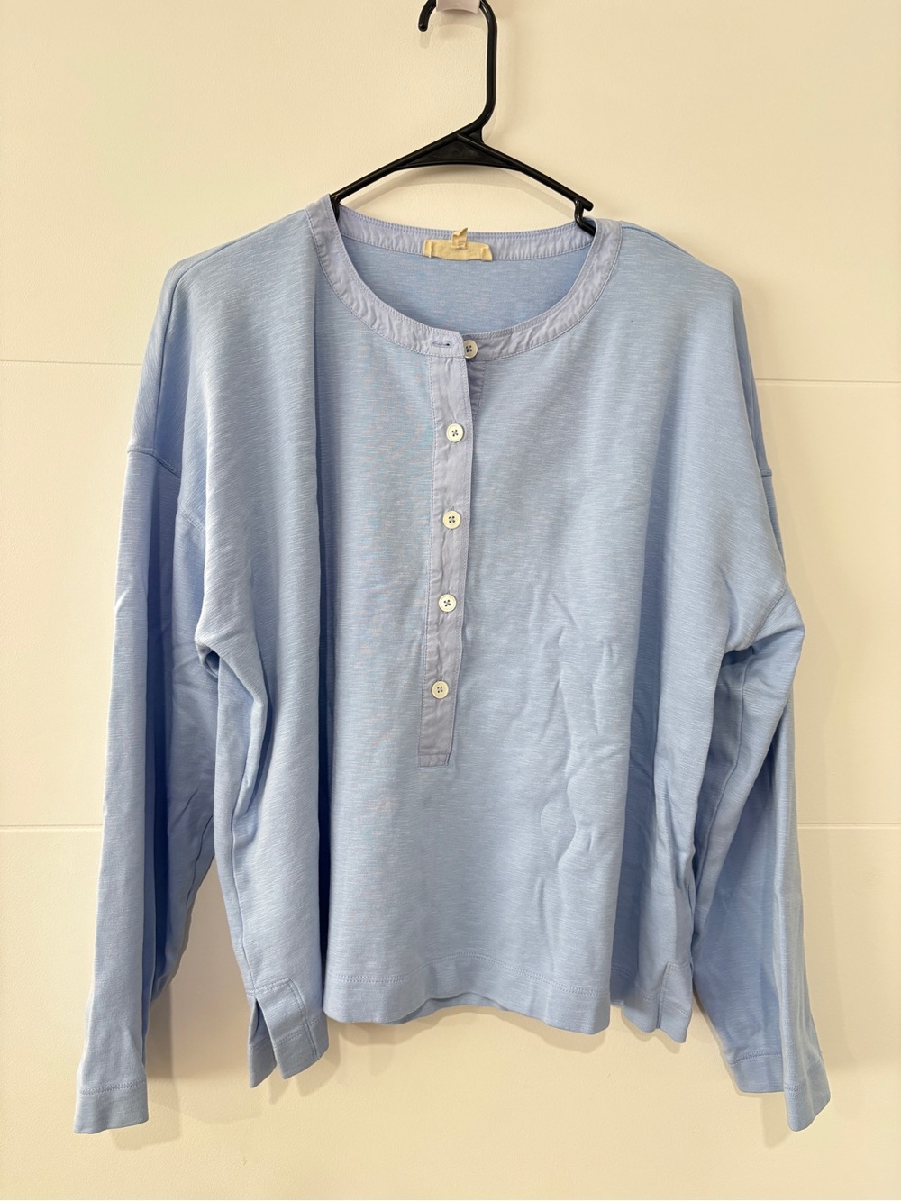 Madewell Men's Light Blue Long-Sleeve Henley